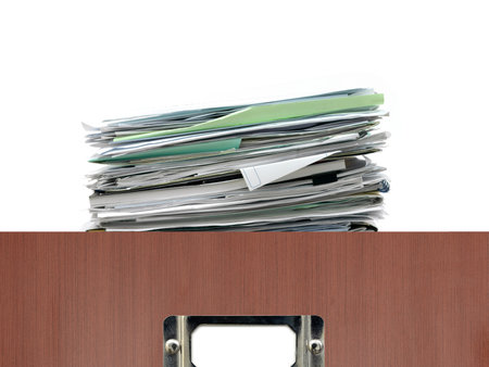 A close up shot of business filing cabinets