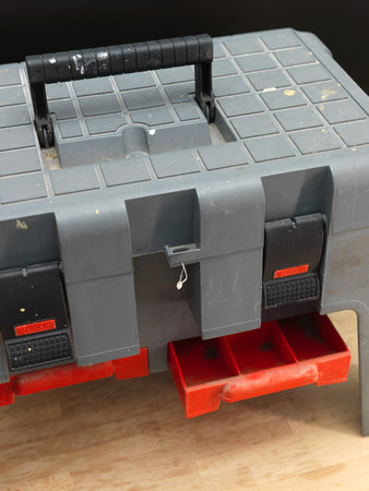 A close up shot of a tool box carry bag