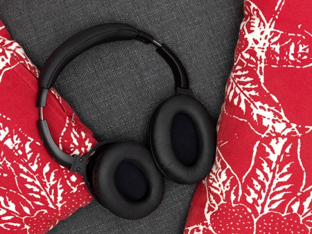 A close up shot of couch cushionsの写真素材