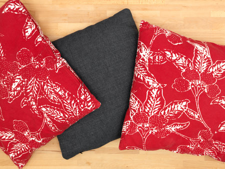 A close up shot of couch cushions