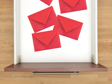 A close up shot of a household utility drawerの写真素材