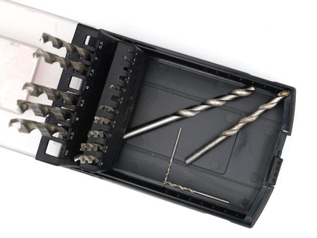 A close up shot of a drill bits