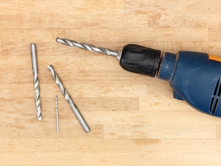 A close up shot of an electric drillの写真素材