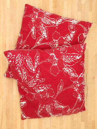 A close up shot of couch cushions