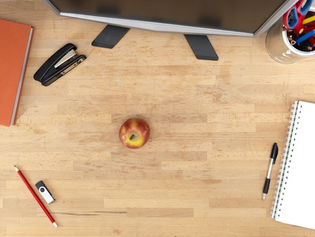 A close up shot of a work stationの写真素材