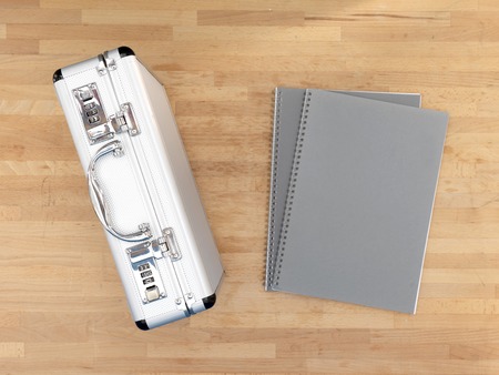 A close up shot of a business brief caseの写真素材