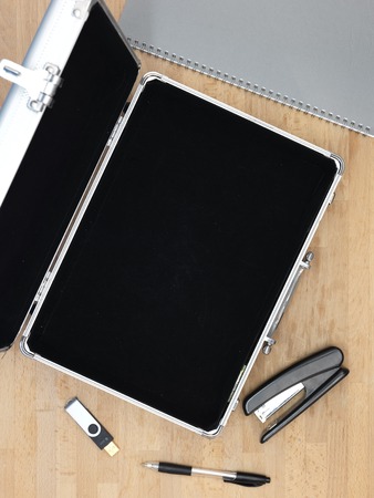 A close up shot of a business brief caseの写真素材