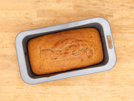 A close up shot of a baked cake