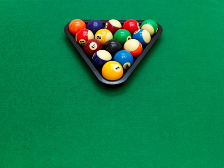 A close up shot billiard balls