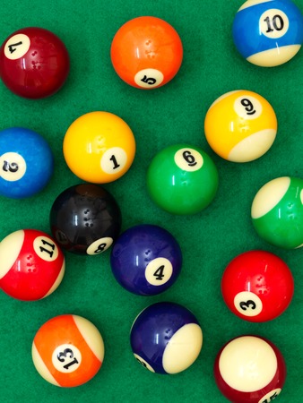 A close up shot billiard ballsの写真素材