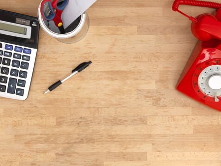 A close up shot of a work stationの写真素材