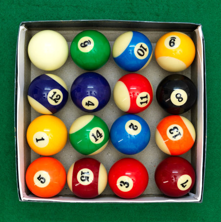 A close up shot billiard balls