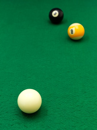 A close up shot billiard ballsの写真素材