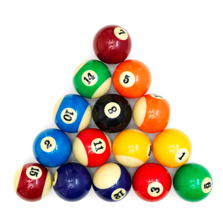 A close up shot billiard balls