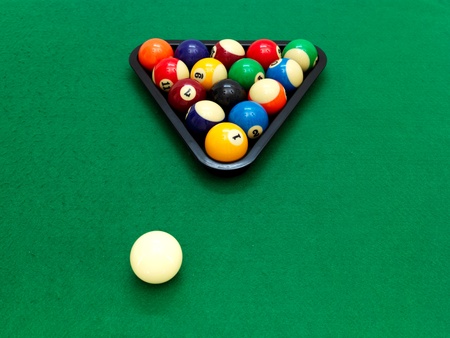 A close up shot billiard ballsの写真素材