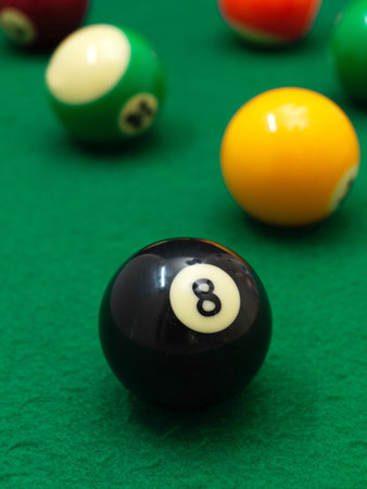 A close up shot billiard balls