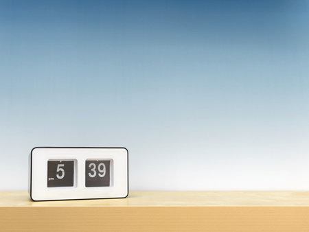 A close up shot of an analogue clockの写真素材