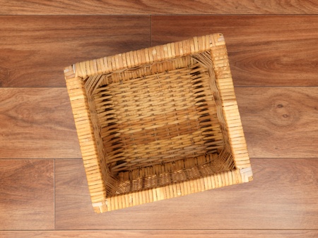 A close up shot of a cane basketの写真素材