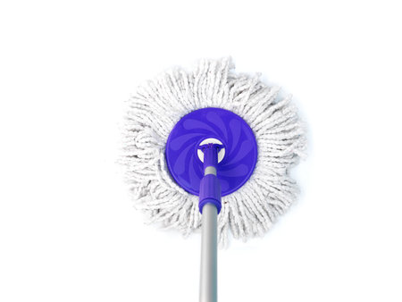 A studio photo of a spinning mop