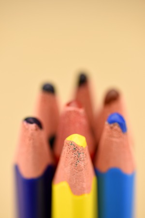 A studio shot of pencils up closeの写真素材