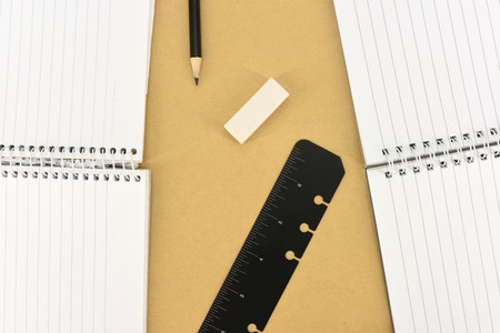 A studio photo of stationery items up closeの写真素材
