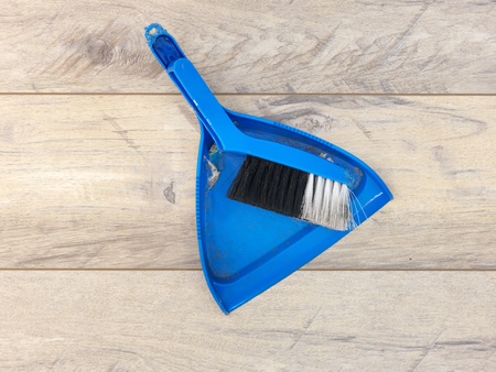 A studio photo of a dust broomの写真素材