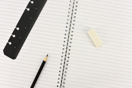 A studio photo of stationery items up closeの写真素材