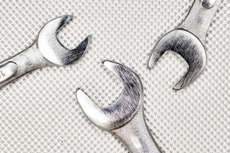 A studio photo of industrial workshop toolsの写真素材