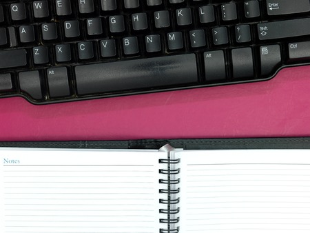 A close up shot of a note book organiserの写真素材