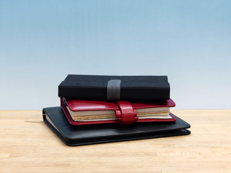 A close up shot of a note book organiser