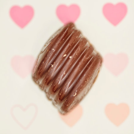 A close up studio photo of box chocolates