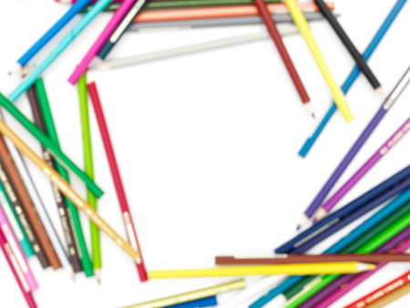 A studio close up photo of coloring pencils