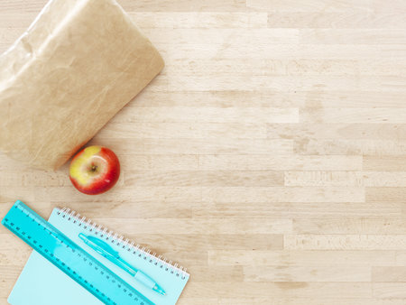A studio photo of a school lunch bag