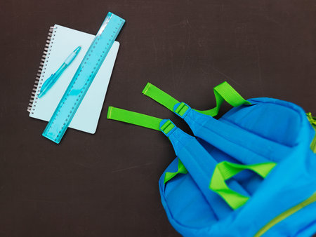 A studio photo of a school back pack