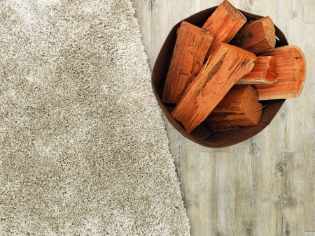 A studio photo of jarrah fire woodの写真素材