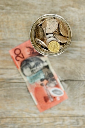 A studio photo of a money jarの写真素材