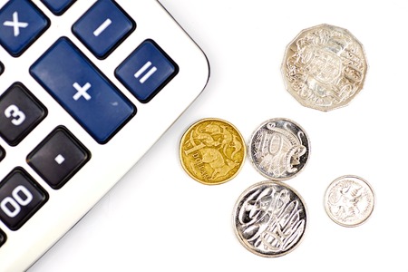 A studio photo of Australian coin currencyの写真素材