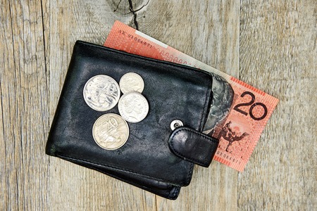 A studio photo of Australian currencyの写真素材