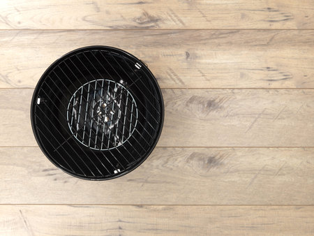 A studio photo of a bbq kettle