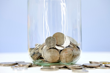 A studio photo of a money jarの写真素材