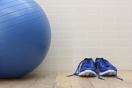 A studio photo of gym equipmentの写真素材