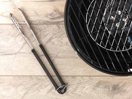 A studio photo of a bbq kettleの写真素材