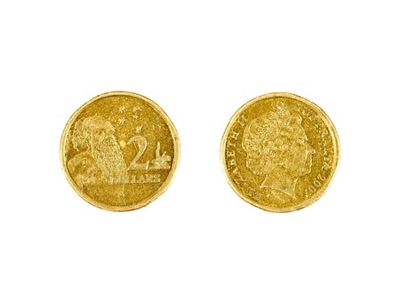 A studio photo of Australian coin currencyの写真素材