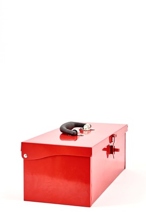 A studio photo of a industrial tool boxの写真素材