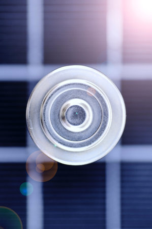 A studio photo close up of a batteryの写真素材