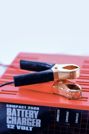 A studio photo close up of a battery chargerの写真素材