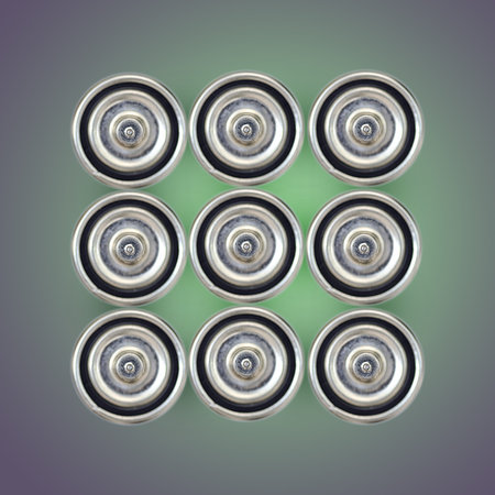 A studio photo close up of a battery