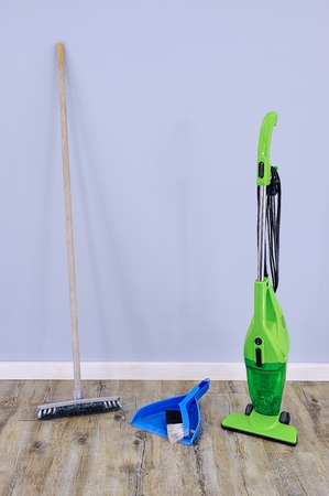 A studio photo of cleaning itemsの写真素材