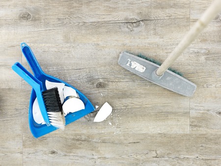 A studio photo of cleaning itemsの写真素材