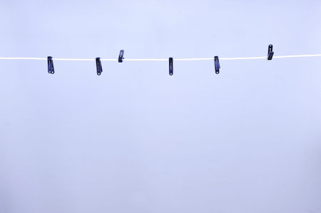A studio photo of a clothes lineの写真素材